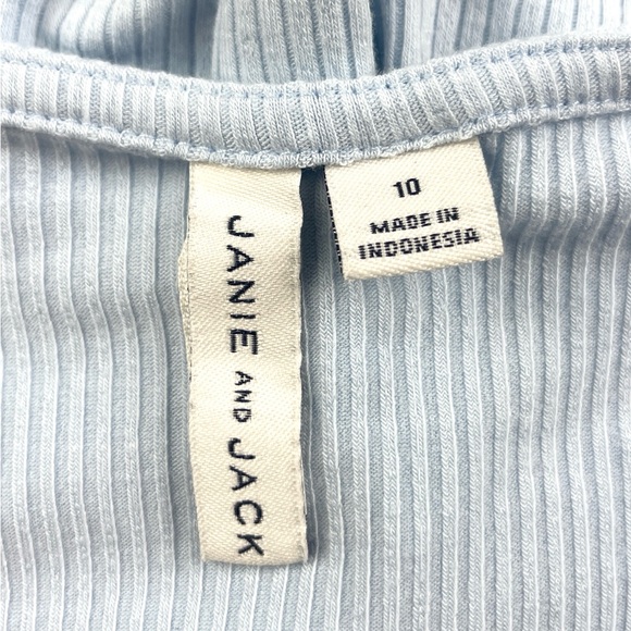 Girl’s Janie And Jack Light Blue Short Sleeve T Shirt Size 10 - Picture 3 of 3